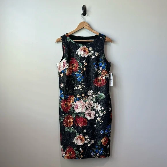 NWT Donna Ricco Floral Print Sheath Dress 12 - Picture 2 of 6